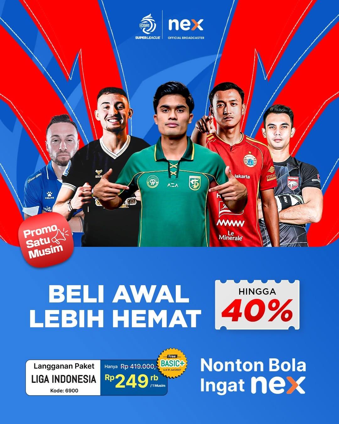 Paket Liga 1 Indonesia Nex Parabola 2026/2027