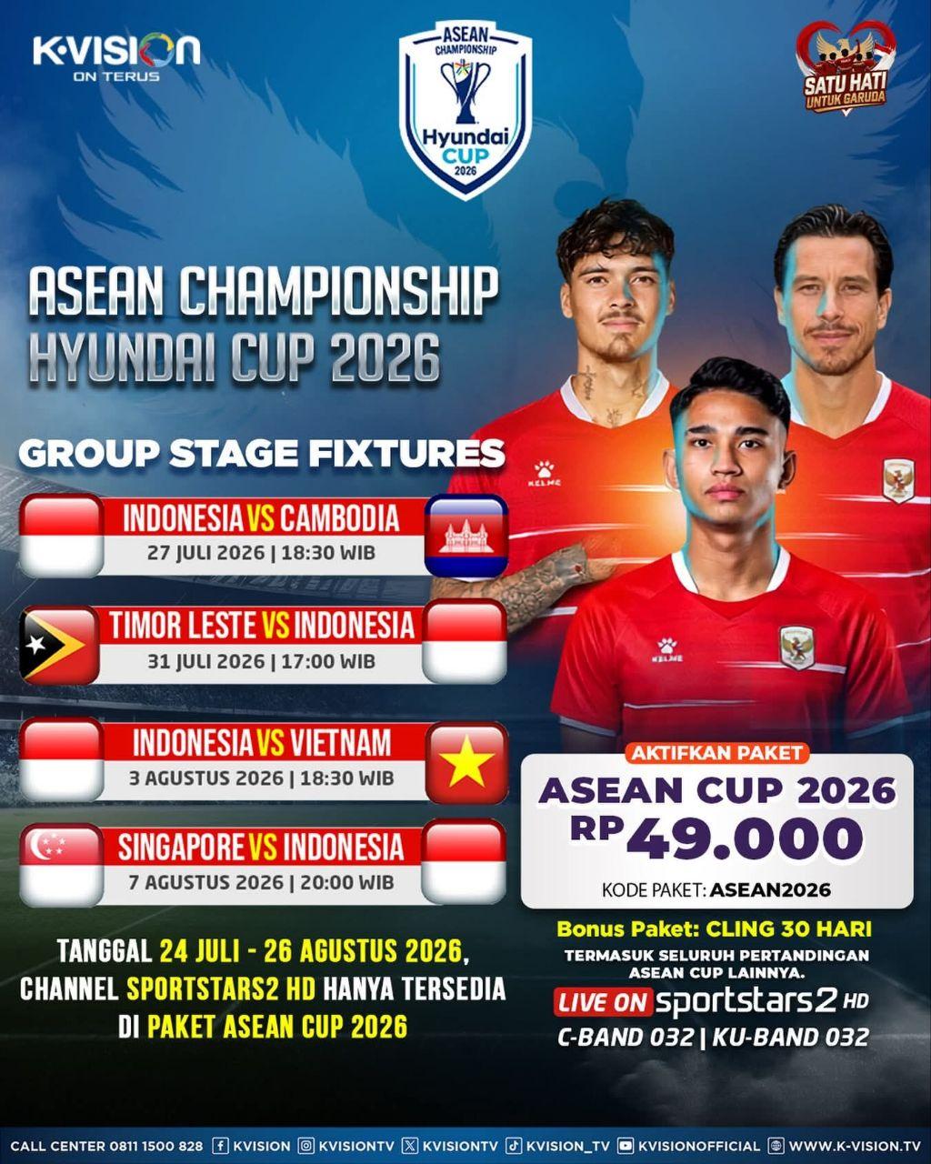 Paket Asean Cup 2026 (AFF) K Vision